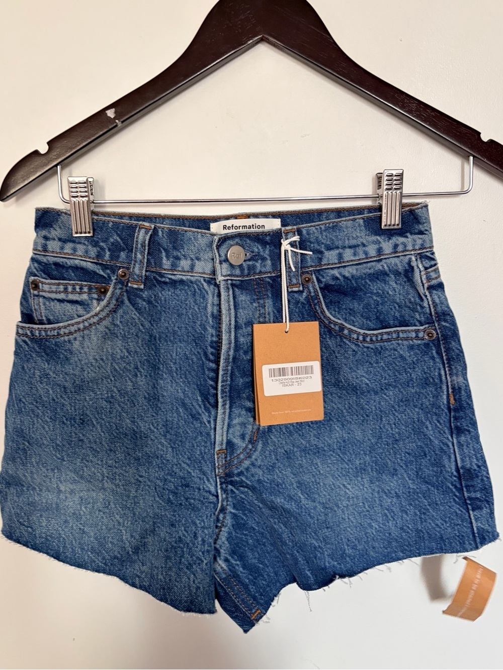 NWT Reformation Charlie High Rise Jean Shorts Iskar- 23